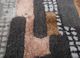 linear grey and black wool and viscose hand tufted Rug - CloseUp