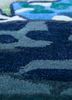 reminiscence blue wool and viscose hand tufted Rug - CloseUp reminiscence blue wool and viscose hand tufted Rug - CloseUp