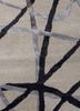 contour grey and black wool and viscose hand tufted Rug - CloseUp
