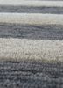 contour grey and black wool hand tufted Rug - CloseUp