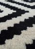 contour grey and black wool hand tufted Rug - CloseUp