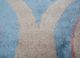 linear blue wool and viscose hand tufted Rug - CloseUp linear blue wool and viscose hand tufted Rug - CloseUp