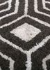 imara grey and black wool hand tufted Rug - CloseUp