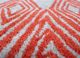linear red and orange wool hand tufted Rug - CloseUp linear red and orange wool hand tufted Rug - CloseUp