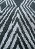 linear grey and black wool and viscose hand tufted Rug - CloseUp linear grey and black wool and viscose hand tufted Rug - CloseUp