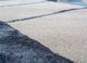 linear blue wool and viscose hand tufted Rug - CloseUp