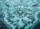 imara blue viscose hand tufted Rug - CloseUp