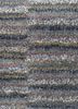 linear grey and black wool and viscose hand tufted Rug - CloseUp linear grey and black wool and viscose hand tufted Rug - CloseUp