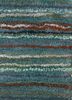 linear grey and black wool and viscose hand tufted Rug - CloseUp