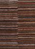 linear red and orange wool and viscose hand tufted Rug - CloseUp linear red and orange wool and viscose hand tufted Rug - CloseUp