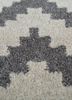 contour grey and black wool and viscose hand tufted Rug - CloseUp