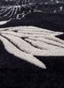 hacienda grey and black wool and viscose hand tufted Rug - CloseUp
