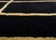 linear grey and black wool and viscose hand tufted Rug - CloseUp