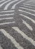 pathways grey and black wool and viscose hand tufted Rug - CloseUp