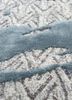 pathways blue wool and viscose hand tufted Rug - CloseUp pathways blue wool and viscose hand tufted Rug - CloseUp