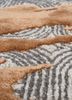 pathways red and orange wool and viscose hand tufted Rug - CloseUp