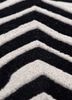 adrift grey and black wool hand tufted Rug - CloseUp