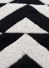 adrift grey and black wool hand tufted Rug - CloseUp