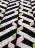 adrift grey and black wool hand tufted Rug - CloseUp