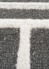 adrift grey and black wool hand tufted Rug - CloseUp
