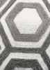 contour grey and black wool hand tufted Rug - CloseUp contour grey and black wool hand tufted Rug - CloseUp