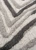 linear ivory wool and viscose hand tufted Rug - CloseUp