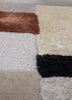 linear ivory wool and viscose hand tufted Rug - CloseUp linear ivory wool and viscose hand tufted Rug - CloseUp