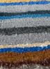 linear blue wool and viscose hand tufted Rug - CloseUp linear blue wool and viscose hand tufted Rug - CloseUp
