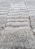 basis beige and brown wool hand loom Rug - CloseUp basis beige and brown wool hand loom Rug - CloseUp