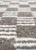 basis grey and black wool hand loom Rug - CloseUp