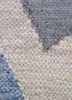 checkers blue wool and viscose flat weaves Rug - CloseUp checkers blue wool and viscose flat weaves Rug - CloseUp