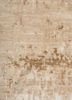 entropy beige and brown wool and silk hand knotted Rug - CloseUp