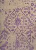 far east ivory wool and silk hand knotted Rug - CloseUp