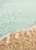 aprezo blue wool and bamboo silk hand knotted Rug - CloseUp