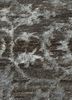 far east grey and black wool and viscose hand knotted Rug - CloseUp