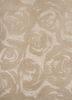 pansy ivory wool and bamboo silk hand knotted Rug - CloseUp pansy ivory wool and bamboo silk hand knotted Rug - CloseUp