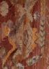 manchaha red and orange wool and bamboo silk hand knotted Rug - CloseUp
