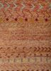 manchaha red and orange wool and bamboo silk hand knotted Rug - CloseUp