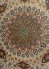 gulmarg green wool and silk hand knotted Rug - CloseUp