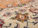 aalam red and orange wool and silk hand knotted Rug - CloseUp