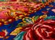gulmarg blue silk hand knotted Rug - CloseUp