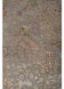 far east grey and black wool and silk hand knotted Rug - CloseUp far east grey and black wool and silk hand knotted Rug - CloseUp