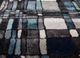 linear blue wool and viscose hand tufted Rug - CloseUp linear blue wool and viscose hand tufted Rug - CloseUp