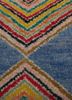 manchaha blue wool hand knotted Rug - CloseUp