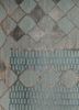 manchaha blue wool and bamboo silk hand knotted Rug - CloseUp manchaha blue wool and bamboo silk hand knotted Rug - CloseUp