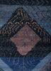 manchaha blue wool and bamboo silk hand knotted Rug - CloseUp