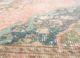 vintage pink and purple wool hand knotted Rug - CloseUp