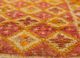 nuray red and orange wool hand knotted Rug - CloseUp