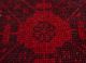 lacuna red and orange wool hand knotted Rug - CloseUp