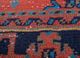 vintage red and orange wool hand knotted Rug - CloseUp vintage red and orange wool hand knotted Rug - CloseUp